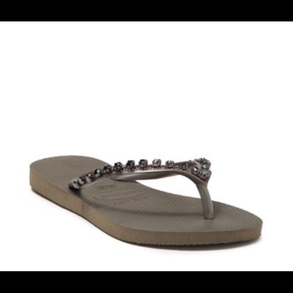 Havaianas Flip Flops New Dark Khaki color